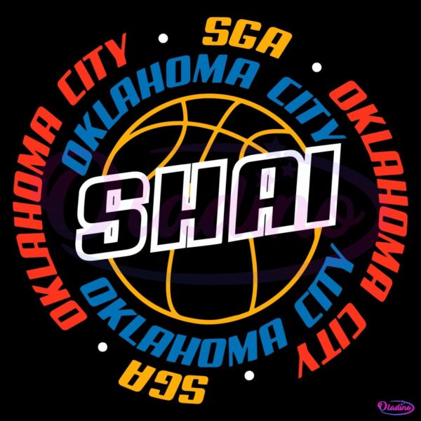Shai Gilgeous Alexander Oklahoma City Thunder Basketball SVG