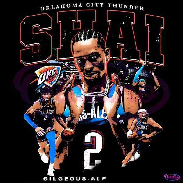 Shai Gilgeous Alexander Oklahoma City Thunder Retro All Star Tribute PNG