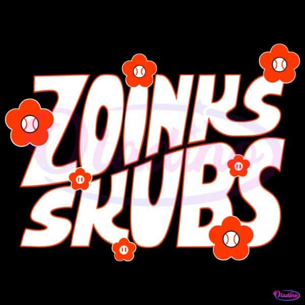 Tarik Skubal Zoinks Skubs Funny Baseball Graphic Groovy Font SVG