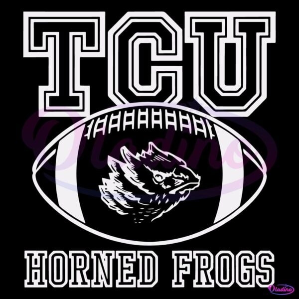 Tcu Horned Frogs Retro Football Logo Graphic SVG