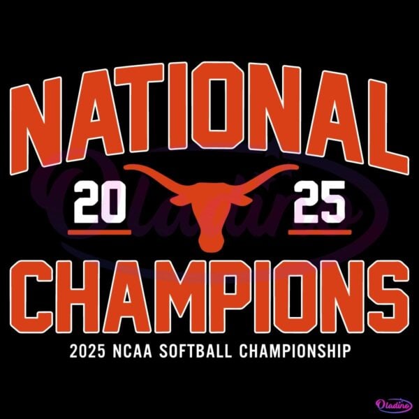 Texas Longhorns Softball 2025 National Champions Vintage Graphic SVG