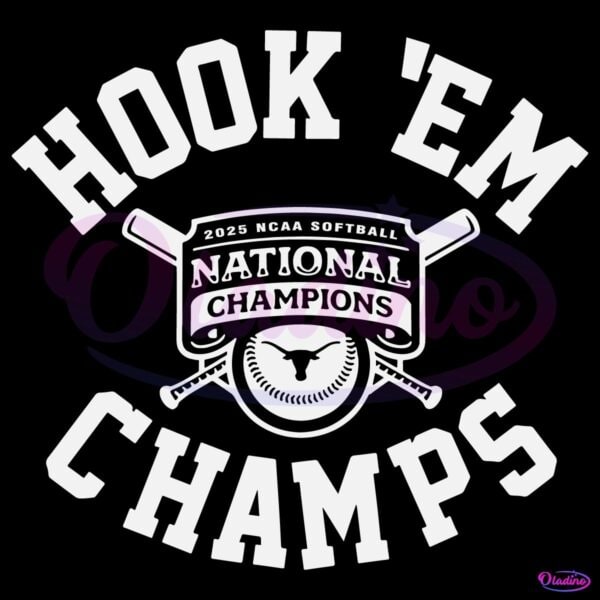 Texas Softball Hook Em National Champions 2025 Shirt SVG