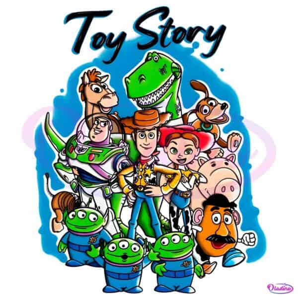 Toy Story Cartoon Style Group Characters PNG