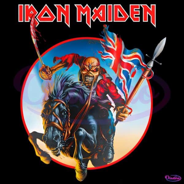 Trooper Warrior On Horse Iron Maiden Vintage Heavy Metal PNG