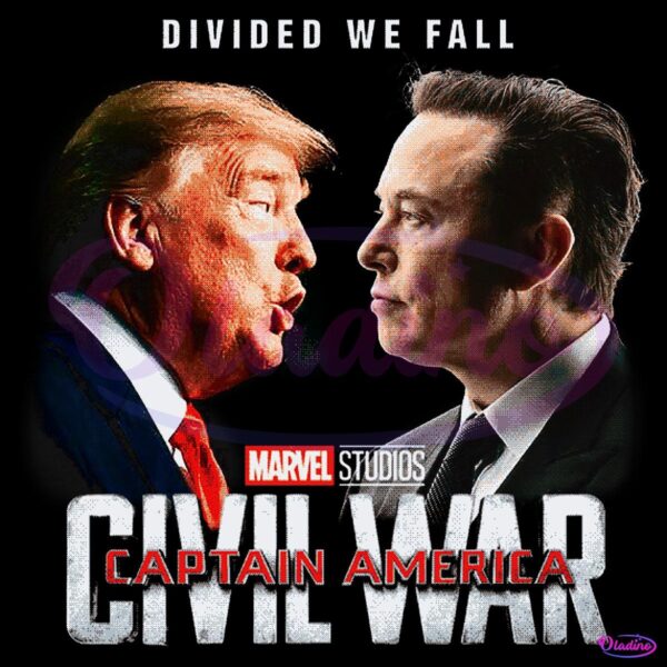 Trump Vs Elon Civil War Meme Parody Captain America PNG