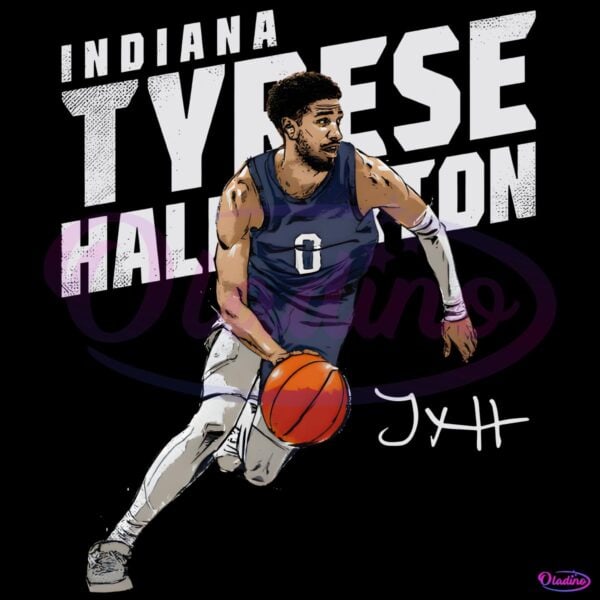 Tyrese Haliburton Indiana Pacers Slant Style PNG