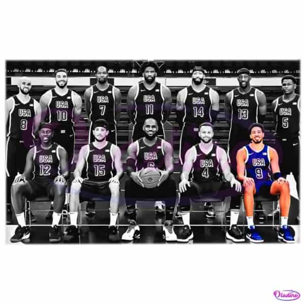 Tyrese Haliburton Team Usa Olympic Meme Vintage PNG