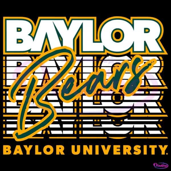 Vintage 1980S Inspired Baylor Bears College Football SVG
