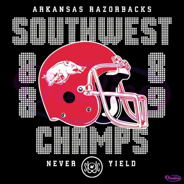Vintage Arkansas Razorbacks College Football 1988 And 1989 Swc SVG