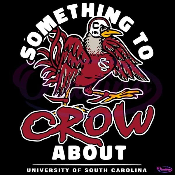 Vintage Carolina Football Something To Crow About Logo Mascot SVG