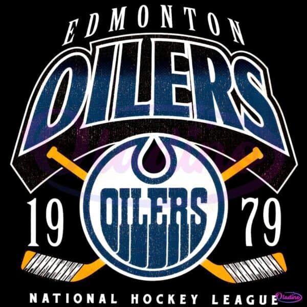 Vintage Edmonton Oilers Locker Room Retro 1979 Hockey PNG