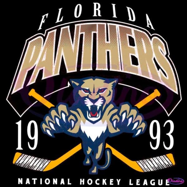 Vintage Florida Panthers Locker Room Retro 1993 Hockey PNG
