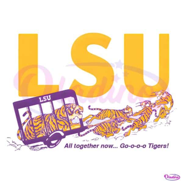 Vintage Lsu Tigers All Together Now College Football PNG