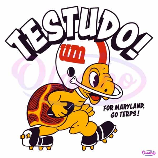 Vintage Maryland Logo Testudo Football SVG