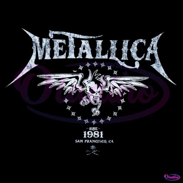 Vintage Metallica Est 1981 San Francisco Eagle Logo PNG