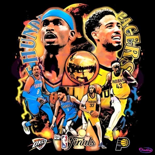 Vintage Nba Finals 2025 Pacers Thunder Champions PNG