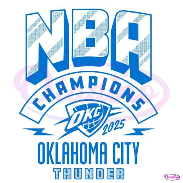Vintage Okc Thunder 2025 Nba Champions Trendy SVG