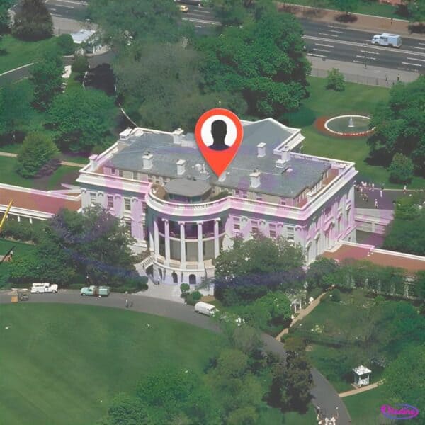 White House Location Tag Meme Funny Political PNG