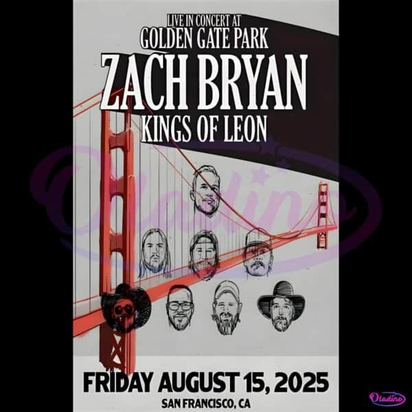 Zach Bryan Aug 15 2025 Golden Gate Park San Francisco PNG