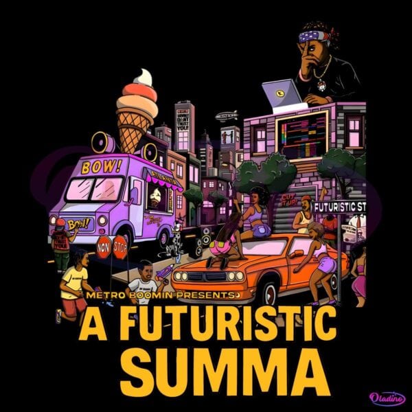 A Futuristic Summa Rap Album Cover Street Art Cartoon Hip Hop PNG