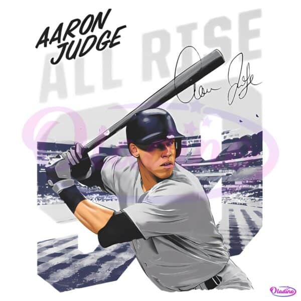 Aaron Judge All Rise Number Ninety Nine With Stadium Background PNG