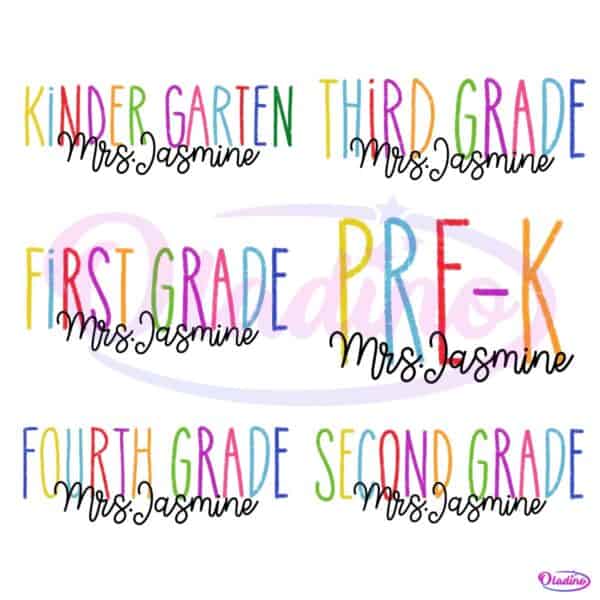 Back To School Prek Kindergarten First Second Third Fourth Grade Teacher PNG Bundle