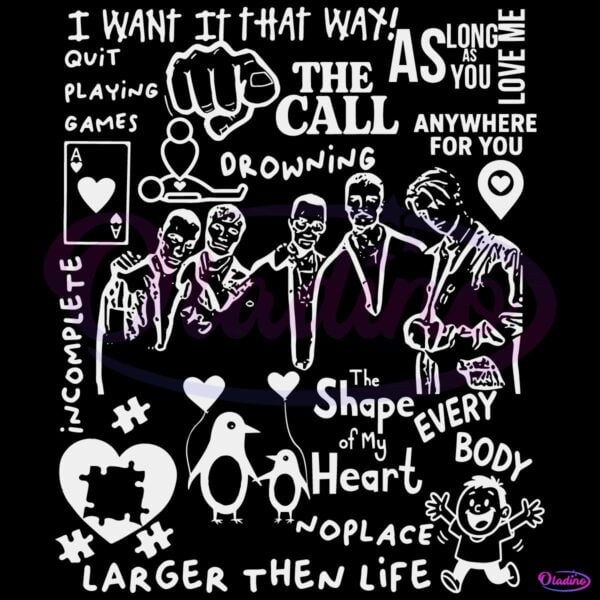 Backstreet Boys Tracklist Tour Concert SVG
