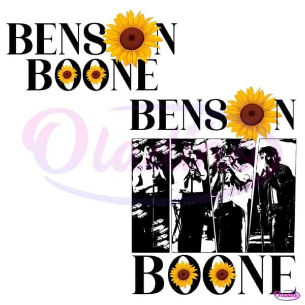 Benson Boone Sunflower Vintage Tour Concert PNG