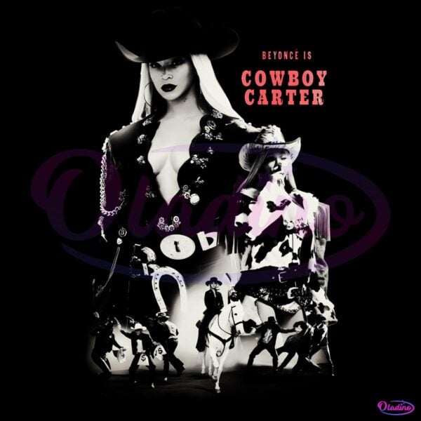 Beyonce Cowboy Carter Western Rodeo Tour 2025 Vintage Movie Graphic PNG