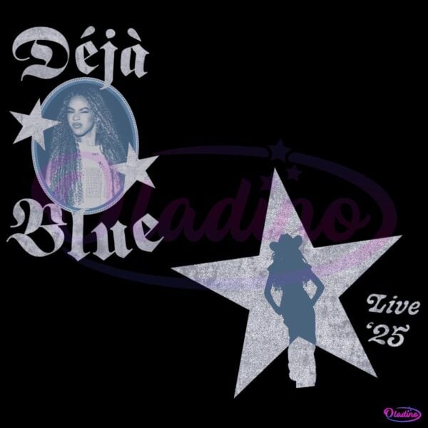 Beyonce Deja Blue Western Tour Graphic Retro Vintage Style PNG