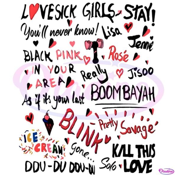 Blackpink Album Tracklist Inspired World Tour PNG