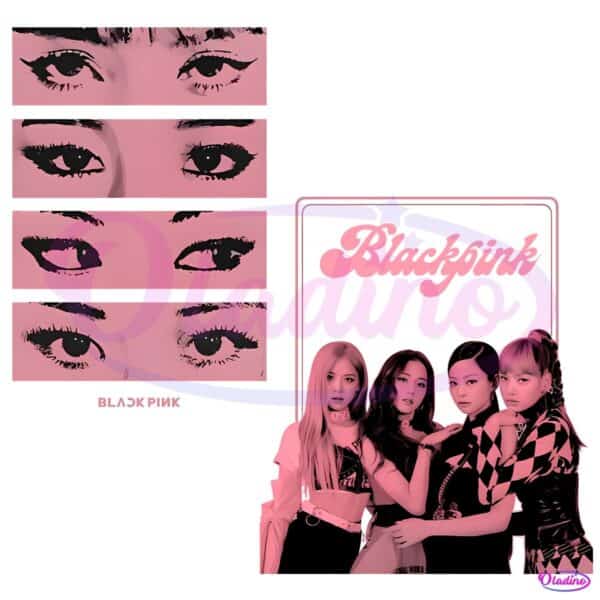 Blackpink Deadline World Tour Pink Eyes Retro Graphic Kpop PNG