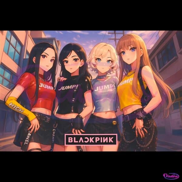 Blackpink Jump Anime Kpop Blink Fan Gift PNG