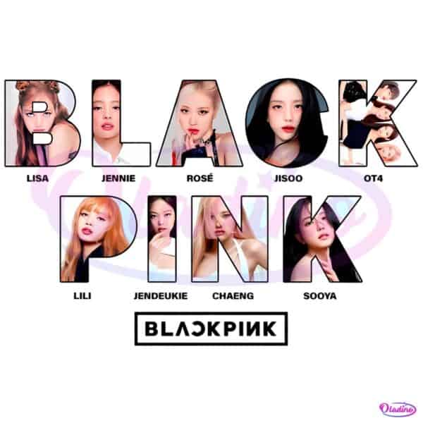 Blackpink Member Name Photo Grid Graphic Deadline World Tour PNG
