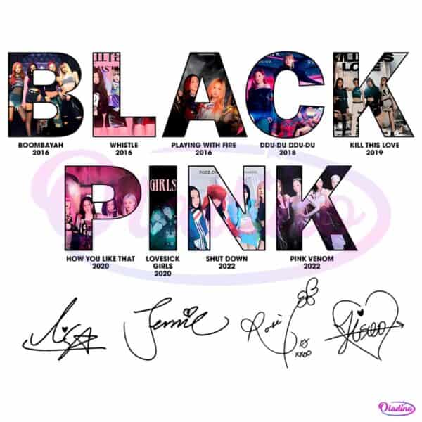 Blackpink Song Timeline Boombayah Shut Down Pink Venom PNG