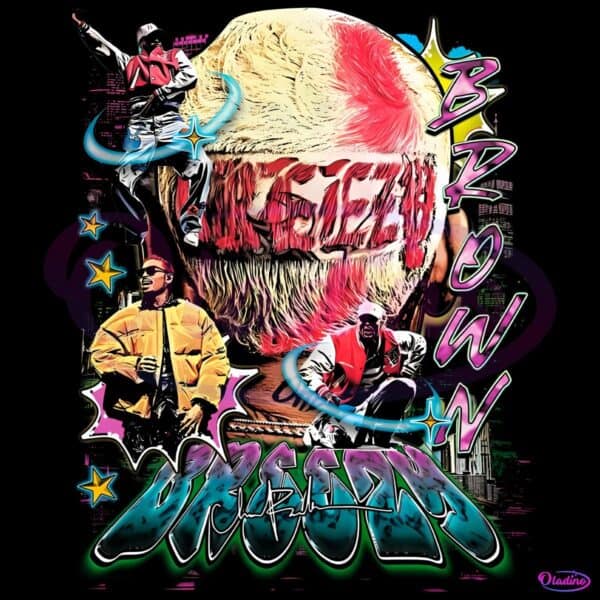 Chris Brown Breezy Album Bootleg Vintage Streetwear PNG