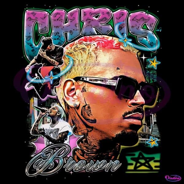 Chris Brown Retro Bootleg Hip Hop PNG