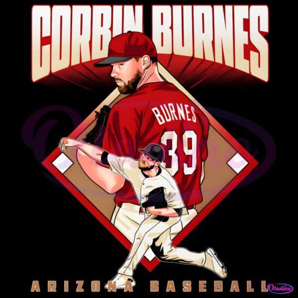Corbin Burnes Arizona Baseball Diamond Style PNG