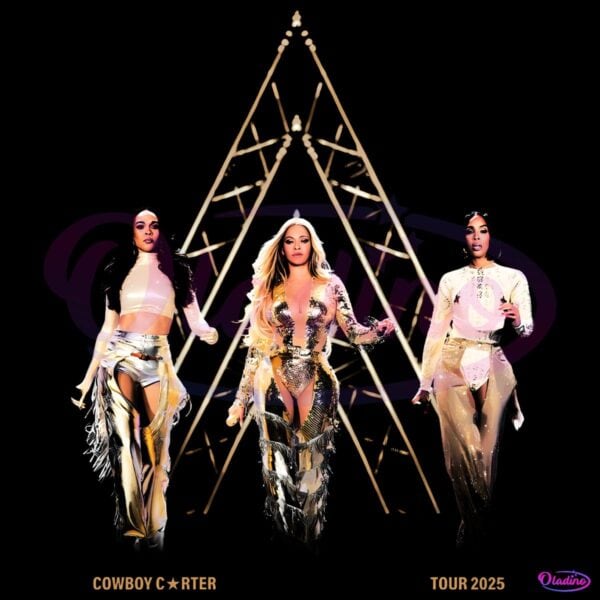 Cowboy Carter Legacy Tour 2025 Beyonce Gold Outfit PNG