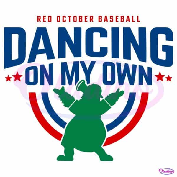 Dancing On My Own Red October Baseball Mascot SVG