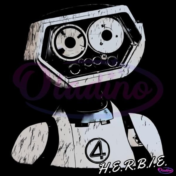 Distressed Herbie Robot Fantastic Four Marvel First Steps PNG