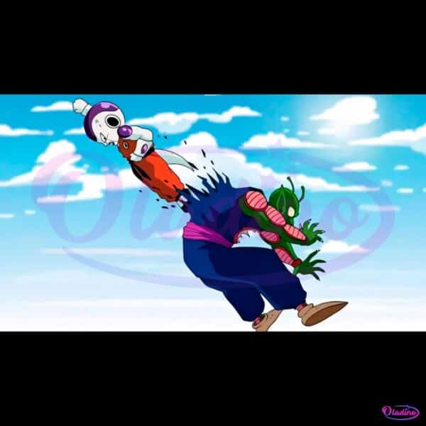 Dragon Ball Frieza Punches Piccolo Scene PNG