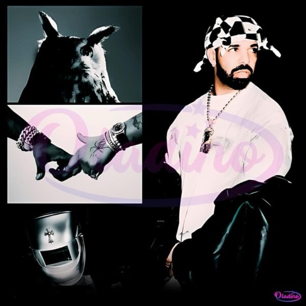 Drake For All The Dogs Retro Collage Streetwear PNG