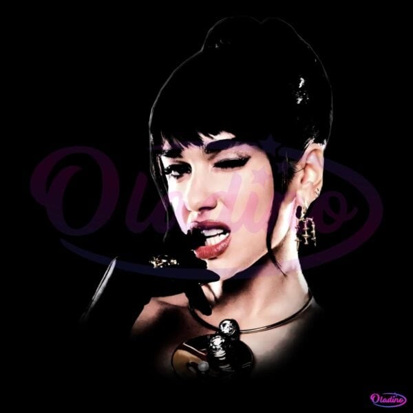 Dua Lipa Black Glove Necklace Pose PNG