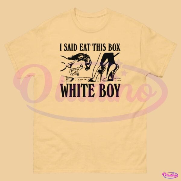 Eat This Box White Boy Retro Femdom Comic Style SVG
