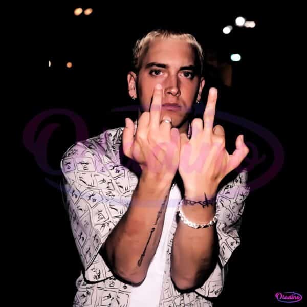 Eminem Middle Finger Night Street Vintage Rap PNG