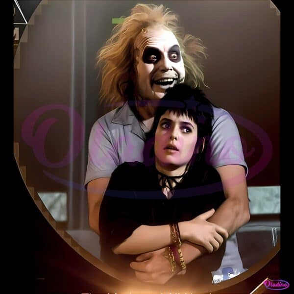 Funny Beetlejuice Lydia Meme Hug Halloween PNG