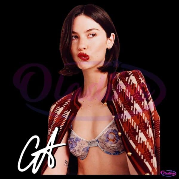 Gracie Abrams Kissy Face Red Jacket PNG