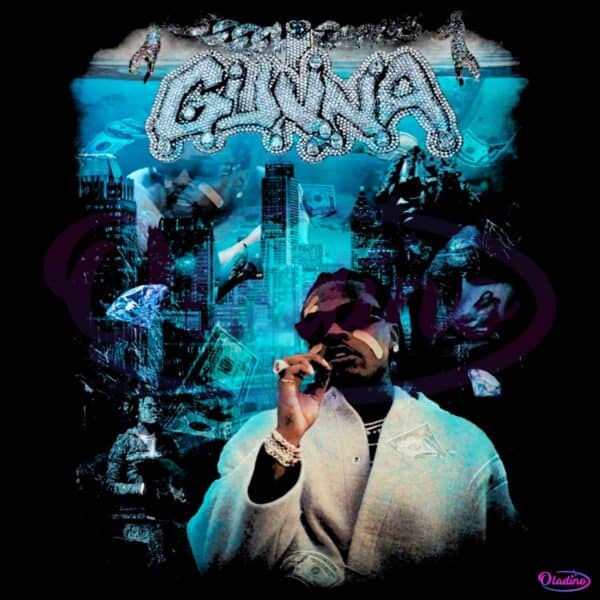 Gunna 2025 Rap Collage Urban Streetwear Album Cover Style Graphic PNG