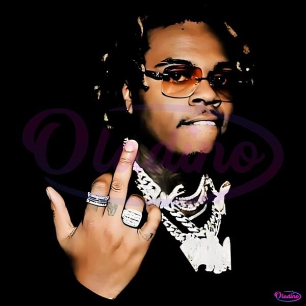 Gunna Bold Attitude Streetwear Portrait Design PNG